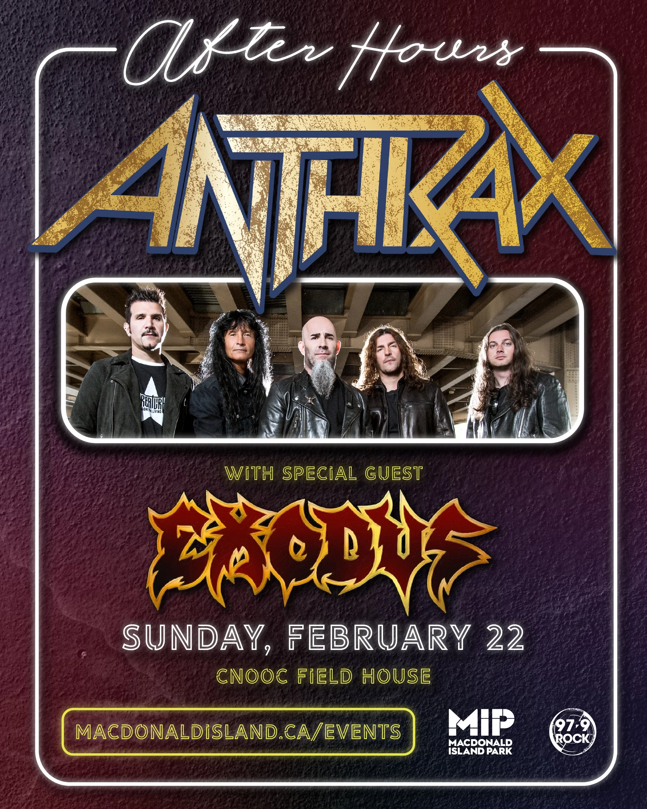 After Hours featuring Anthrax with special guest Exodus